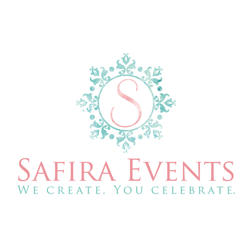 S logo with the title 'watercolor effect wedding planner'