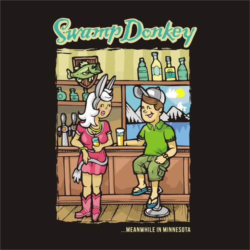Character t-shirt with the title 'Swamp Donkey Funny Tshirt'