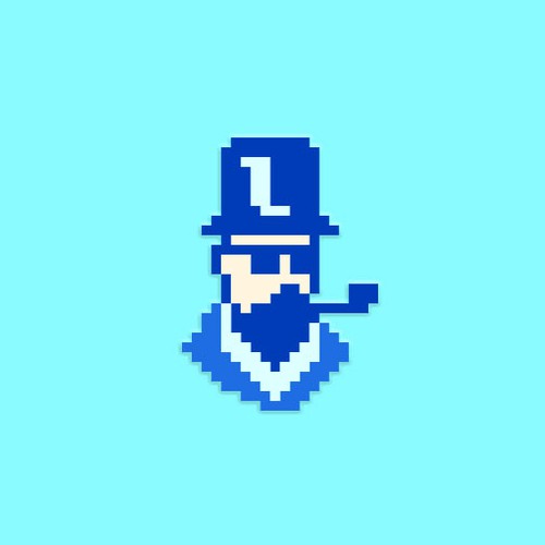 Pixel art design with the title 'Cryptoholic Logo '