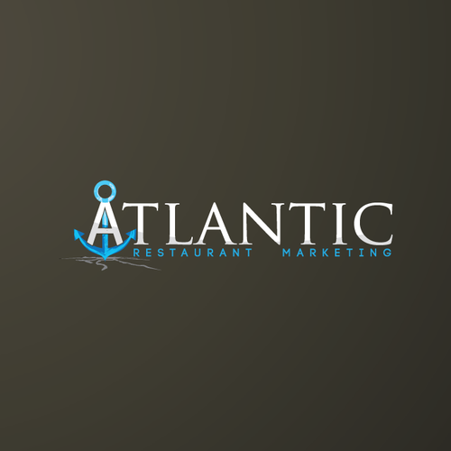 Anchor logo with the title 'logo design for Atlantic Restaurant Marketing'