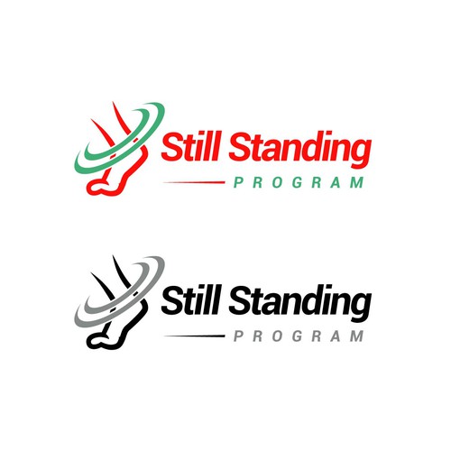 Workout logo with the title 'Logo for exercise program for feet.'