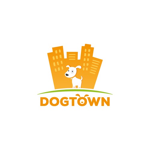 Bully dog logo with the title 'Dog in the City logo'