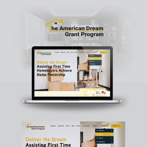 Nonprofit website with the title 'Website for housing Non Profit organization'