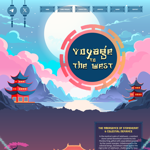 Colorful website with the title 'Game web page design'