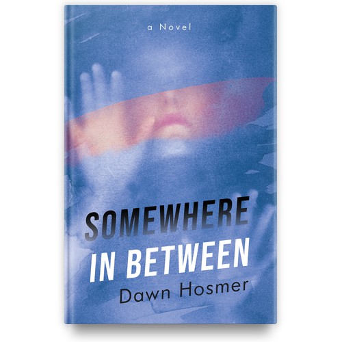 Psychological thriller book cover with the title 'Cover for a Psychological Thriller with female character stuck in between life and death'