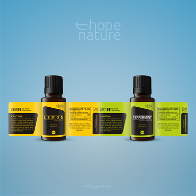 Hope & Nature Oil Bottle Labels