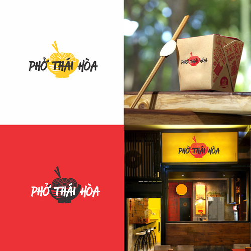 Noodle design with the title 'Love for Pho Logo'