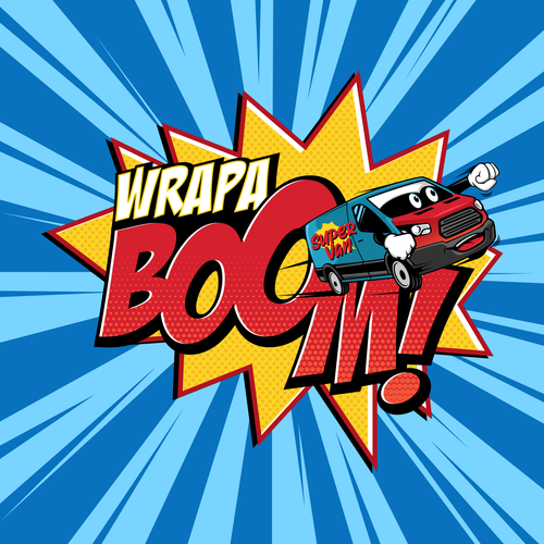 Vehicle design with the title 'wrapaBOOM!'