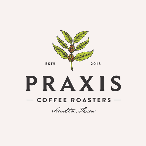Cafe logo with the title 'Praxis'
