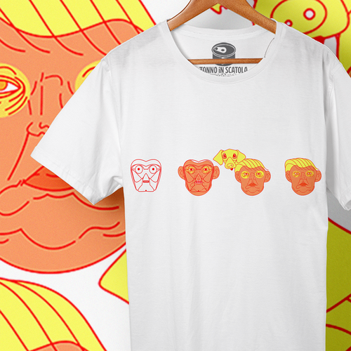 Urban art design with the title 'Donald Cyborg Trump'