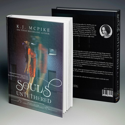 Urban fantasy book cover with the title 'Souls Untethered'