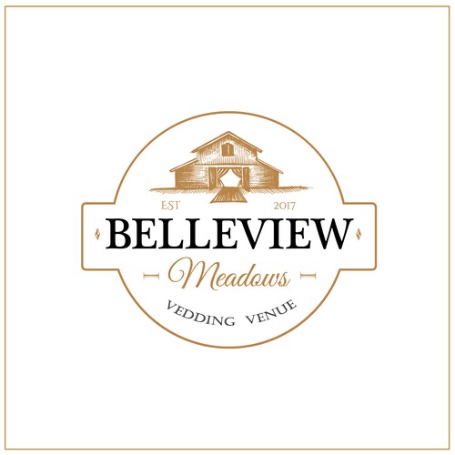 Venue design with the title 'Belleview Meadows'