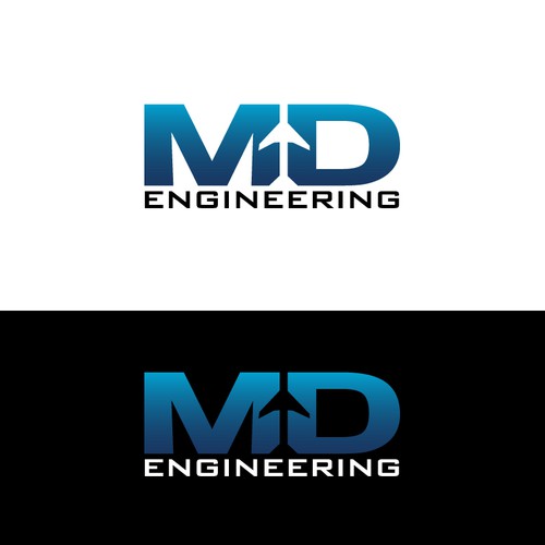 Part logo with the title 'Create a new logo for a major US Aerospace Manufacturer - MD Engineering'