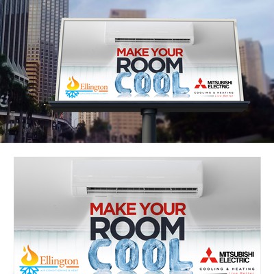 A creative billboard to sell HVAC units.