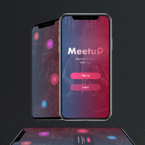 Location design with the title 'Meetup'