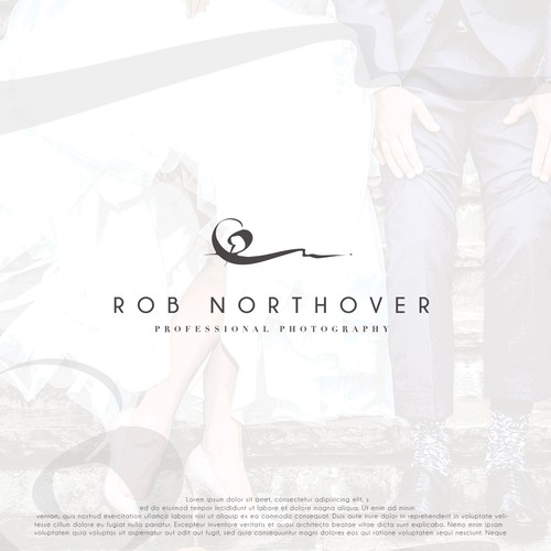 Etching design with the title 'Luxurious, elegant logo for photographer'