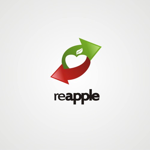 Recycling logo with the title 'recycling logo for reapple'