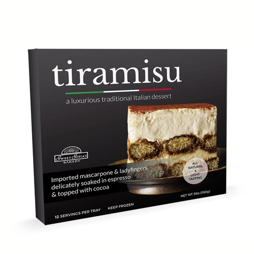 Cake packaging with the title 'Elegant Packaging Design for Cake'