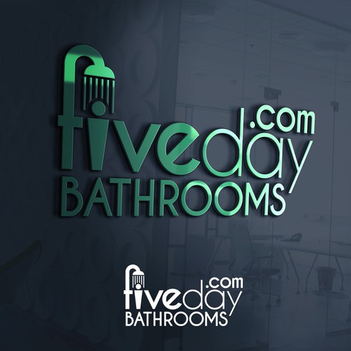 Bathroom design with the title 'Five Day Bathrooms'