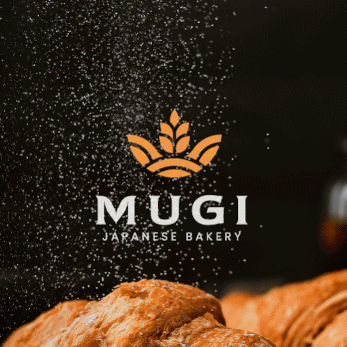 Wheat logo with the title 'Logo for a japanese bakery based.'