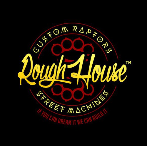 Raptor design with the title 'Logo for Rough House - Custom Ford Raptors & Street machines'