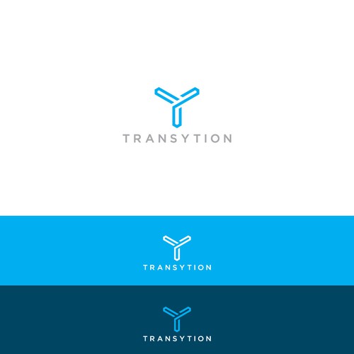 Gray and blue design with the title 'Modern logo for Transytion'
