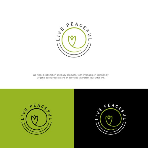 Peaceful logo with the title 'Live Peaceful logo'