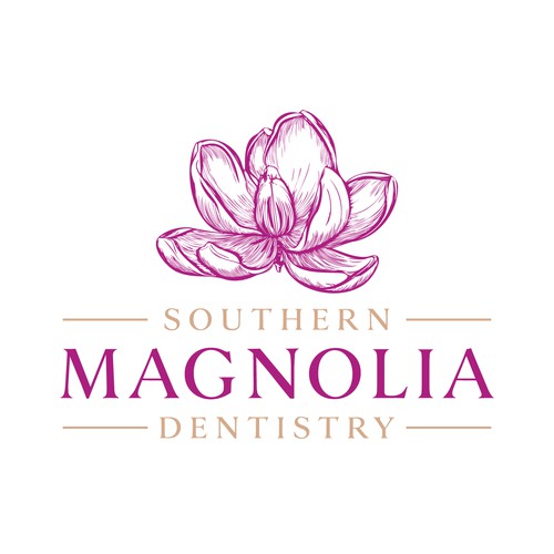 Magnolia design with the title 'Logo Design for a Dental Clinic'