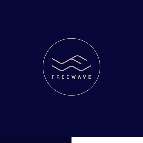 Gold line logo with the title 'Logo Concept for FreeWave'