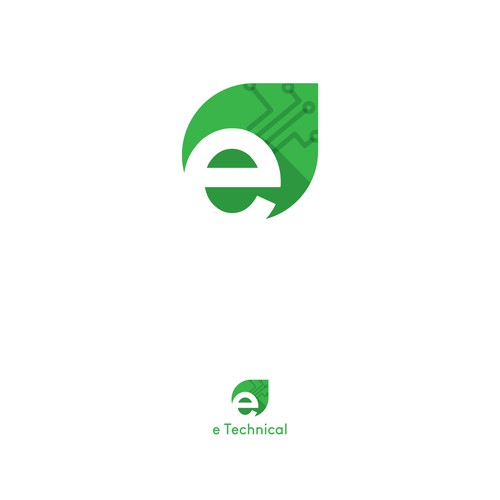 Footprint design with the title 'E logo design'
