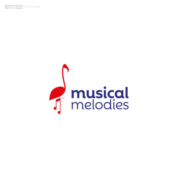 Creative design logo with the title 'Musical melodies logo project'