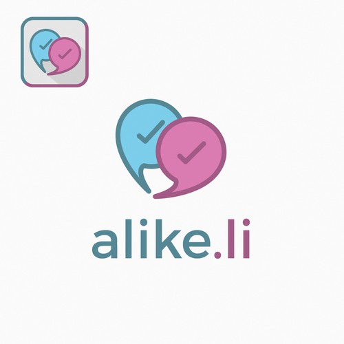 Dating app logo with the title 'alike.li'