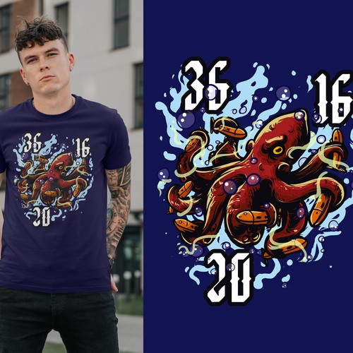 Octopus t-shirt with the title 'Submarine Readiness Squadron'