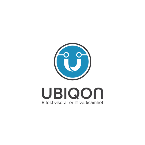 U logo with the title 'Bold logo concept for Ubiqon, IT Consulting Company'