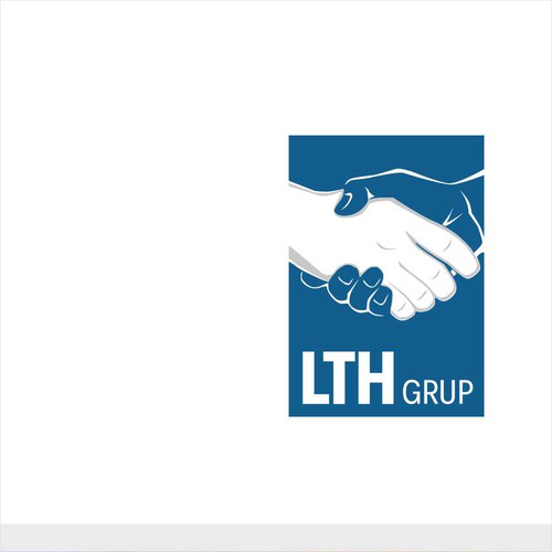 Group logo with the title 'Shakehand logo about trust and build together'