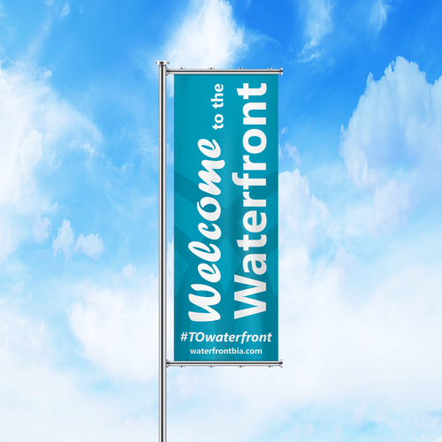 Welcome design with the title ' "Welcome" pole banner'