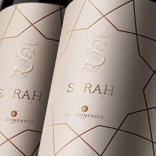 Winery label with the title 'Etichette per vini San Domenico'