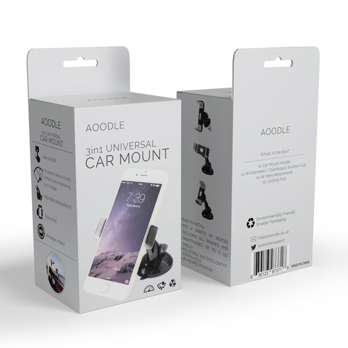 Simple packaging with the title 'AOODLE Box Design'
