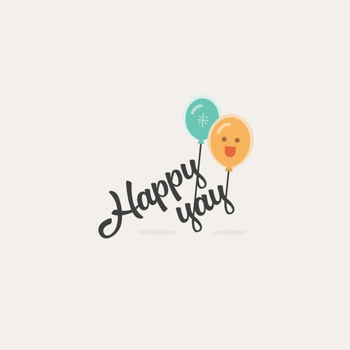 Balloon logo with the title 'It's time to fly... Happy Yay!'