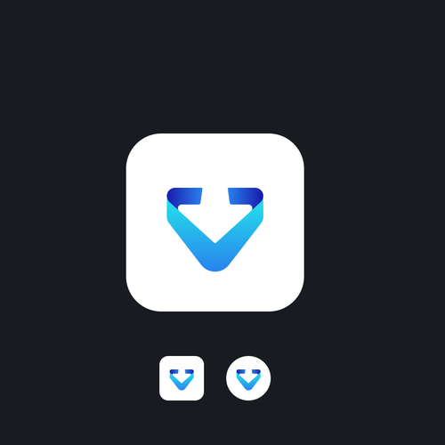Download design with the title 'Downloader app icon'