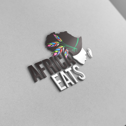 Multicolor logo with the title 'African Map- Mother and baby'
