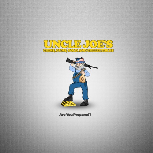 Yellow brand with the title 'Fun image of ammo shop'