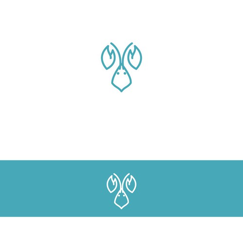 Shrimp logo with the title 'minimalist shrimp logo'