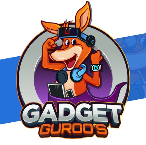 Kangaroo design with the title 'Gadget Guroo's'