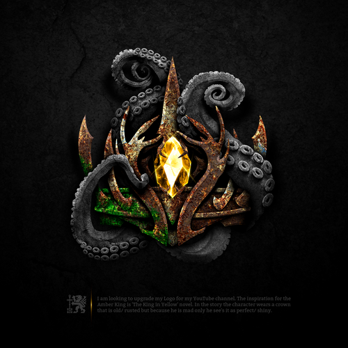 King logo with the title 'The Amber King'