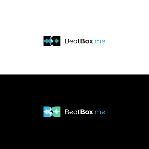 Music brand with the title 'Musical beatbox streaming logo'