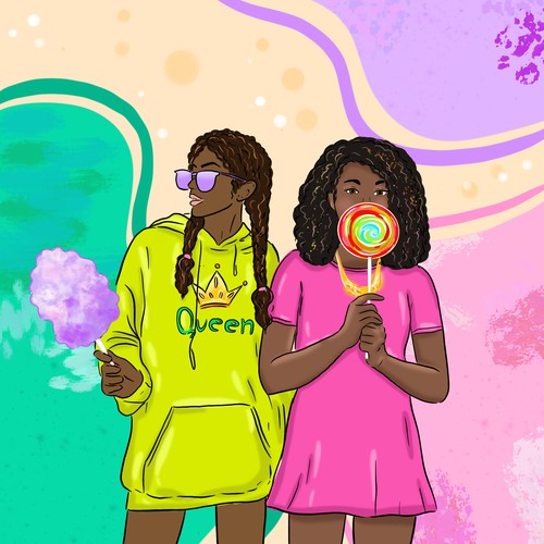 Girly design with the title 'Tote Bag design'