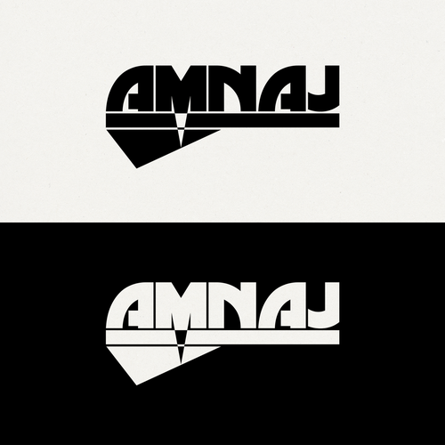 Boxing-gloves logo with the title 'Amnaj boxing logo.'