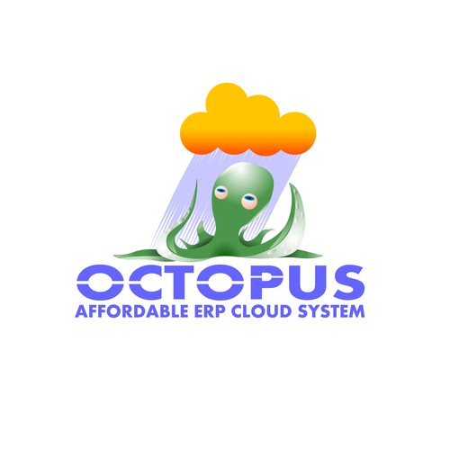 Rain logo with the title 'Logo for a Cloud Company'