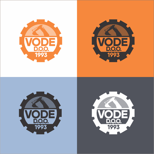 Earth mover logo with the title 'Construction logo'